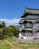 Hirosaki Castle with Mountain view