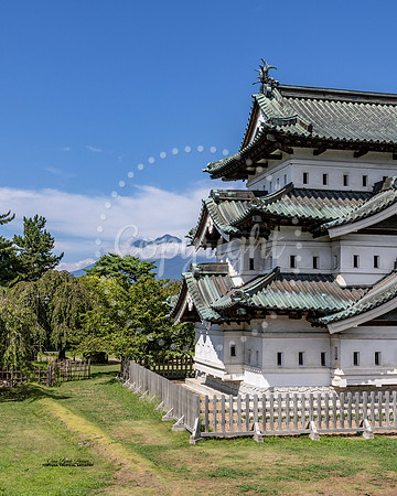 Hirosaki Castle with Mountain view