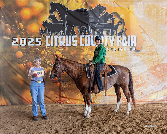 Youth Sr Riding Trail 2nd place with sponser
